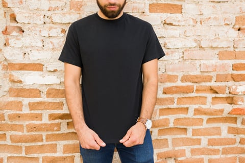 Fashion man black tee