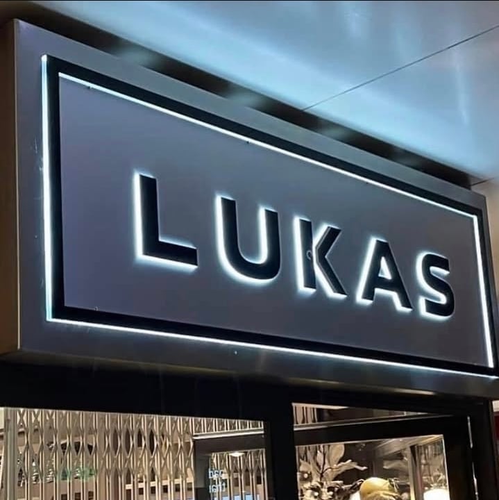 LUKAS neon sign
